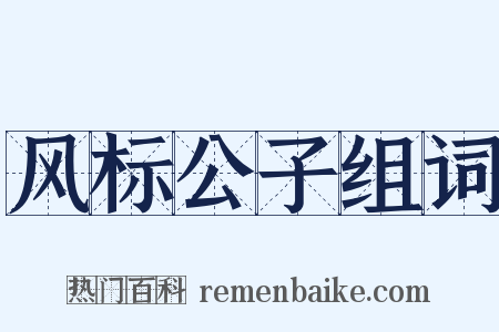 风标公子组词是什么意思的图片